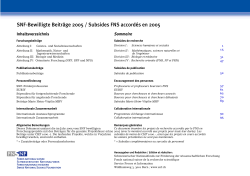 SNF-Bewilligte Beitr&auml;ge 2005 / Subsides FNS accord&eacute;s en 2005