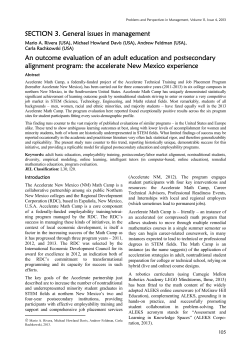 SECTION 3. General issues in management An outcome evaluation