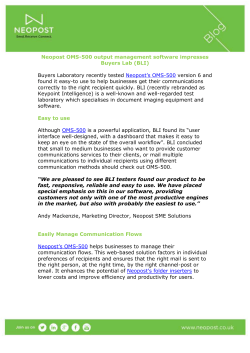 Neopost OMS-500 output management software impresses Buyers