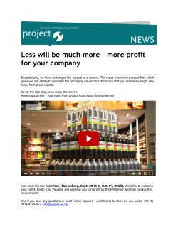 Less will be much more - more profit for your company
