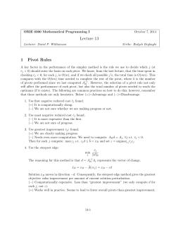 Pivot Rules