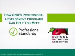 How SNA Can Help You Meet Professional Standards