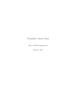 Notes for Probability Theory
