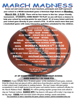 March Madness INFO