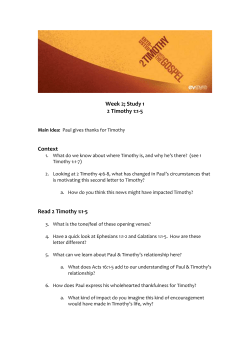 2 Timothy 1 1-5