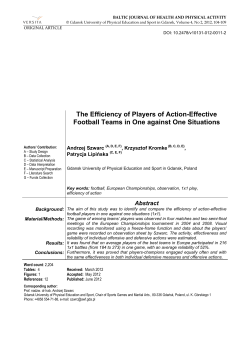 The Efficiency of Players of Action-Effective Football Teams in One