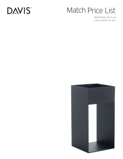 Match Price List - Davis Furniture