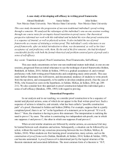 A case study of developing self-efficacy in writing proof