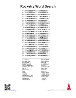 Rocketry Word Search - National Association of Rocketry