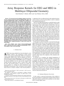Array Response Kernels for EEG and MEG in Multilayer Ellipsoidal