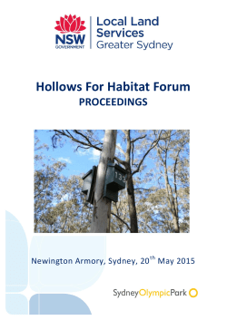 Hollows for Habitat - Greater Sydney Local Land Services