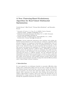 A New Clustering-Based Evolutionary Algorithm for Real