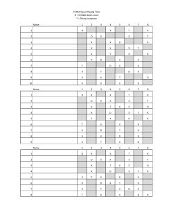 CVYBA Equal Playing Time D = Dribble down court T = Throw in