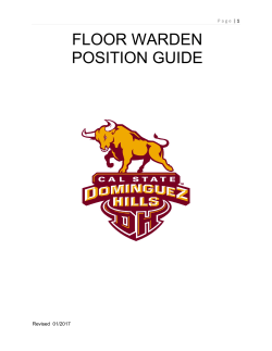 floor warden position guide - California State University, Dominguez