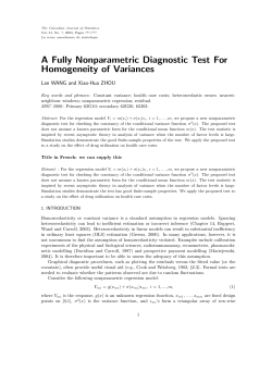 A Fully Nonparametric Diagnostic Test For Homogeneity of Variances