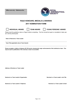 the 2017 Nomination Form