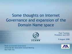 ICANN`s principles of operation
