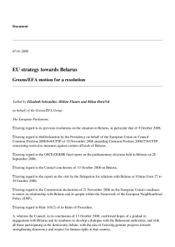 EU strategy towards Belarus
