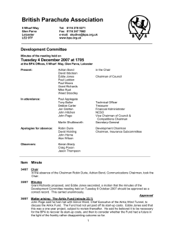 4 Dec - British Parachute Association