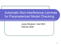 Automatic Non-interference Lemmas for Parameterized Model