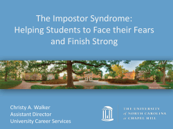 How to address the Impostor Syndrome