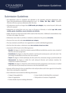 Submission Guidelines Submission Guidelines