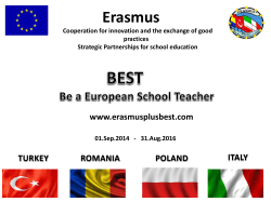 Slayt 1 - erasmus + project best