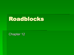 Roadblocks - Cabarrus County Schools