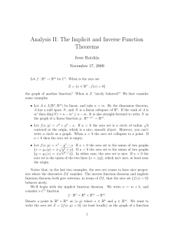 The Implicit Function Theorem