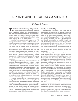 SPORT AND HEALING AMERICA