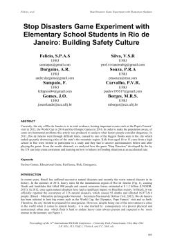 Stop Disasters Game Experiment with Elementary School Students