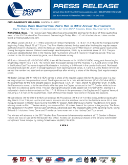 press release - HockeyEastOnline.com