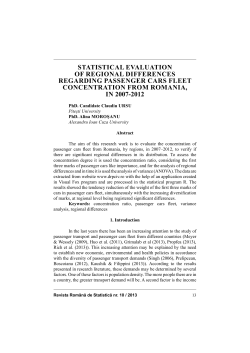 Statistical evaluation of regional differences regarding passenger
