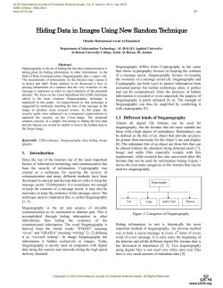 Hiding Data in Images Using New Random Technique