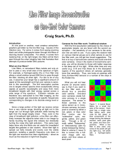 Line Filter Reconstruction on One-Shot Color Cameras