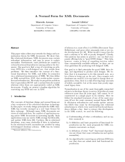 A Normal Form for XML Documents - Department of Computer Science