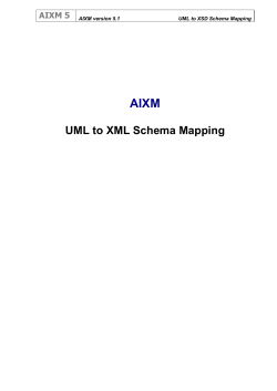 AIXM UML to AIXM XSD Mapping 1.1