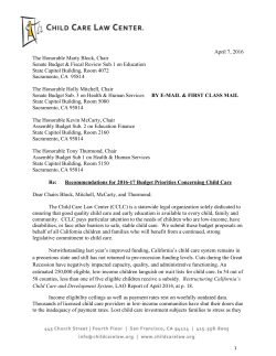 Members, Assembly Budget Sub. 1 on Health and Human Services