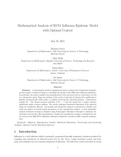 Mathematical Analysis of H1N1 Influenza