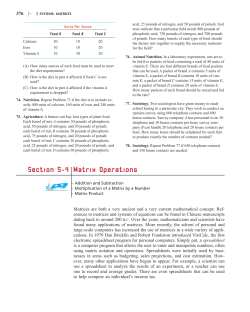 Section 5-4 Matrix Operations