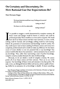 On Certainty and Uncertainty, Or: How Rational Can