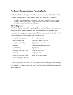 The Seven Management and Planning Tools