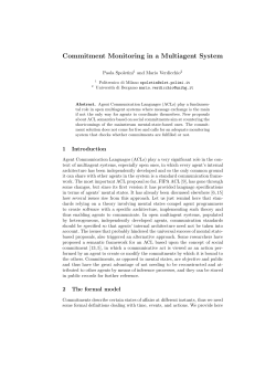 Commitment Monitoring in a Multiagent System
