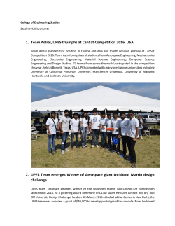 1. Team Astral, UPES triumphs at CanSat Competition 2016, USA 2