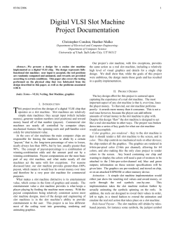 Digital VLSI Slot Machine Project Documentation
