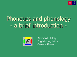 Phonetics