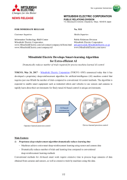 Mitsubishi Electric Develops Smart