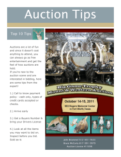 Auction Tips - Taxidermy King Auctions