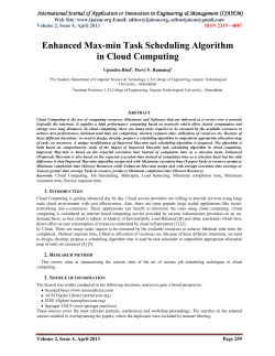 Enhanced Max-min Task Scheduling Algorithm in Cloud Computing