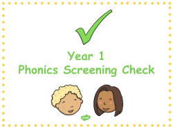 Phonics Screening information for parents